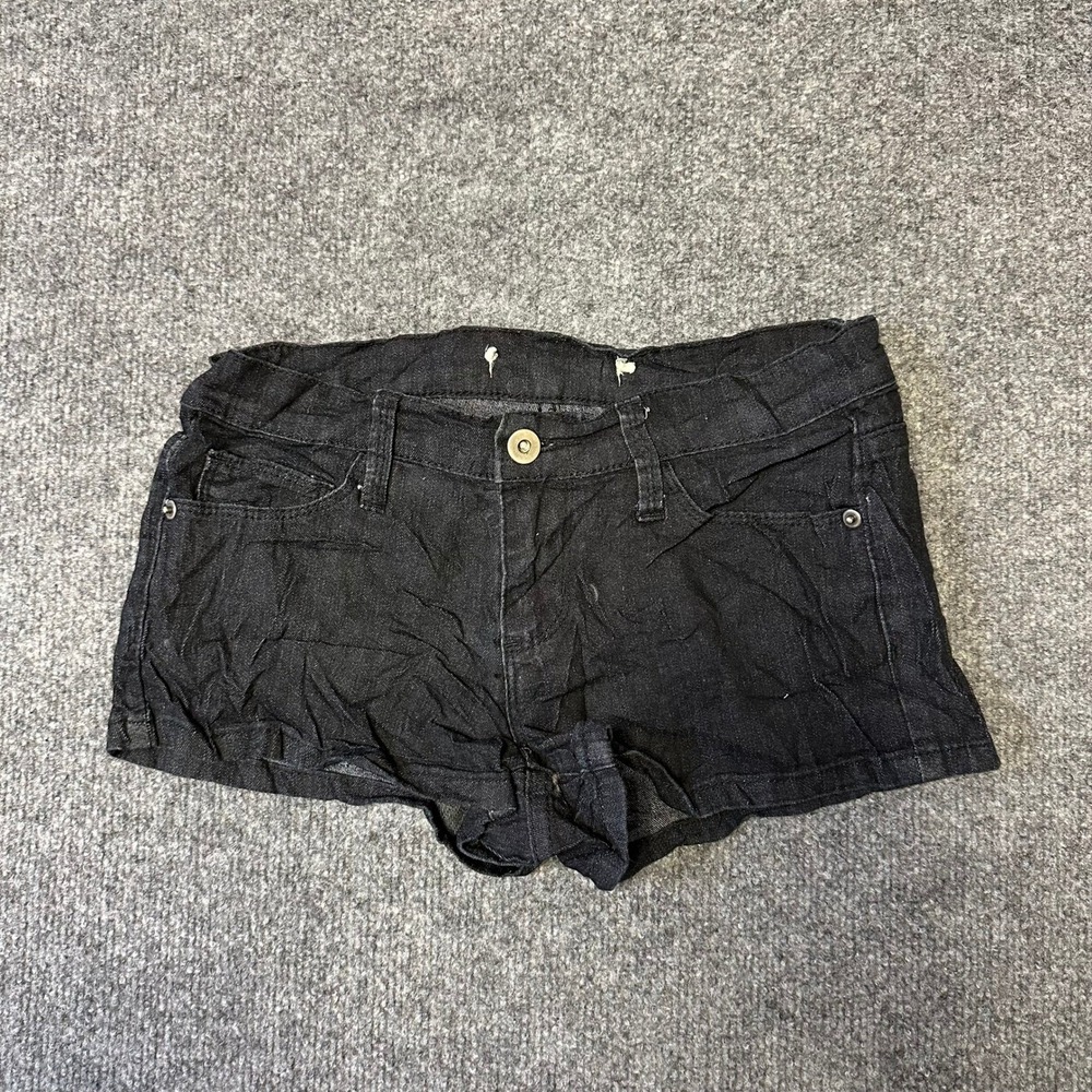 Forever 21 Shorts Womens Size 26 Black Viscose Blend Low Rise Casual Denim Mini
